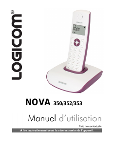 Mode d’emploi Logicom Nova 352 Téléphone sans fil