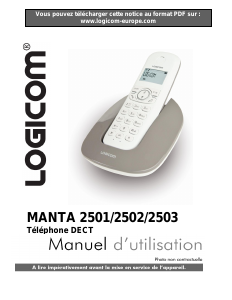Mode d’emploi Logicom Manta 2502 Téléphone sans fil
