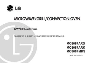 Bruksanvisning LG MC-8087ARK Mikrovågsugn
