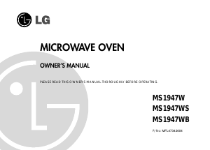 Bruksanvisning LG MS1947WS Mikrovågsugn