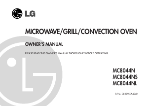 Bruksanvisning LG MC-8044NL Mikrovågsugn