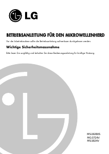 Bedienungsanleitung LG MS-1928VS Mikrowelle