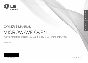 Bruksanvisning LG MS3042G Mikrovågsugn