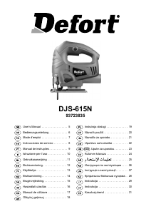 Manual de uso Defort DJS-615N Sierra de calar
