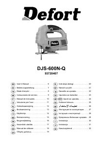 Manual de uso Defort DJS-615N-Q Sierra de calar