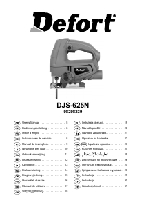Manual de uso Defort DJS-625N Sierra de calar