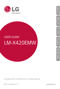 Manual LG LM-X420EMW Mobile Phone