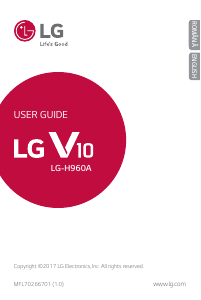 Handleiding LG H960A V10 Mobiele telefoon