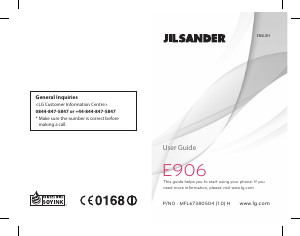 Manual LG E906 Jil Sander Mobile Phone