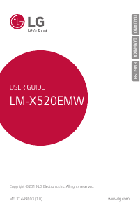 Manual LG LM-X520EMW Mobile Phone