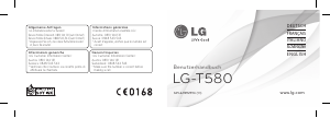 Priročnik LG T580 Mobilni telefon
