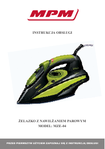 Instrukcja MPM MZE-04 Żelazko