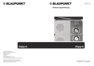 Bedienungsanleitung Blaupunkt RXD 50 Radio