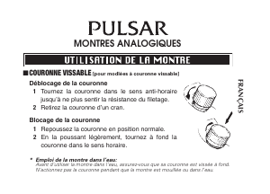 Mode d’emploi Pulsar PH8309X1 Attitude Montre