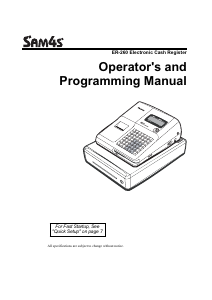 Bruksanvisning SAM4s ER-260B Kassaregister