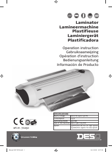 Mode d’emploi Desq 70250 Plastifieuse