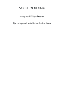 Manual AEG SC91843 Fridge-Freezer