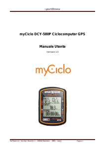 Manuale SportXtreme myCiclo DCY-580P Ciclocomputer