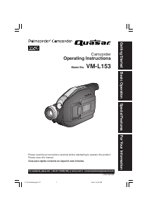 Handleiding Panasonic VM-L153 Camcorder