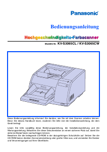 Bedienungsanleitung Panasonic KV-S3065CW Scanner