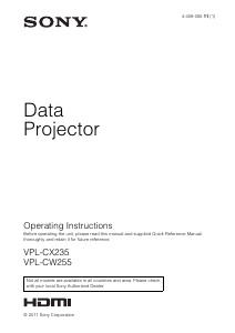Handleiding Sony VPL-CW255 Beamer