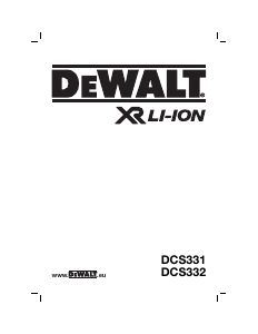 Manuale DeWalt DCS332 Seghetto alternativo