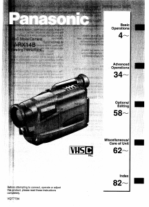 Handleiding Panasonic NV-RX14B Camcorder