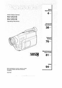 Handleiding Panasonic NV-VX31B Camcorder