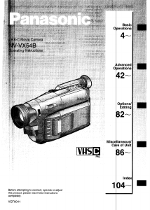 Handleiding Panasonic NV-VX54B Camcorder