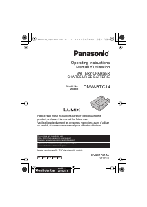 Посібник Panasonic DMW-BCT14PP Lumix Зарядний пристрій