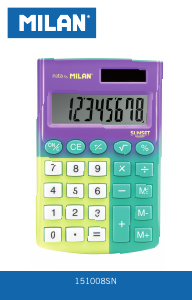 Manual Milan 151008SN Calculator