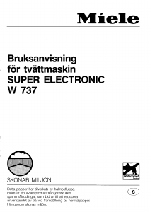 Bruksanvisning Miele W 737 Super Electronic Tvättmaskin