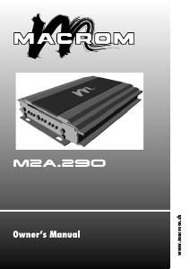 Manual de uso Macrom M2A.290 Amplificador para coche