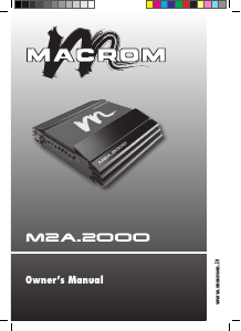Manual de uso Macrom M2A.2000 Amplificador para coche
