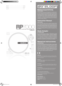 Manual de uso Reloop RP-7000 Giradiscos