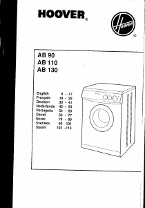 Brugsanvisning Hoover AB 90/021 Vaskemaskine