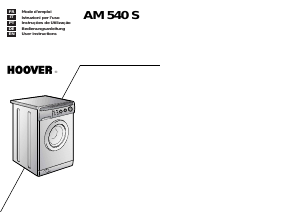Manual Hoover AM 540S 11 Máquina de lavar roupa