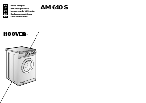 Manual Hoover AM 640S 11 Máquina de lavar roupa