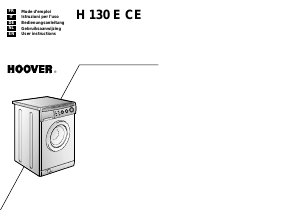 Handleiding Hoover H130 E CE Wasmachine