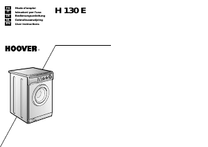 Bedienungsanleitung Hoover H130 E DE Waschmaschine