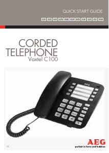 Bruksanvisning AEG Voxtel C100 Telefon