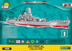 Návod Cobi set 4811 Small Army WWII Battleship Musashi