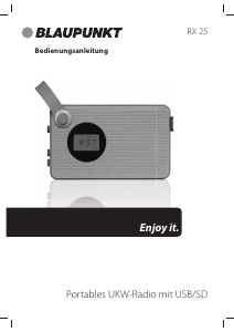 Bedienungsanleitung Blaupunkt RX 25 Radio
