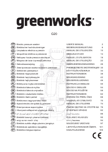 Manuál Greenworks G20 Tlaková myčka