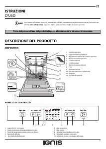 Manuale Ignis GFE 2C26 Lavastoviglie