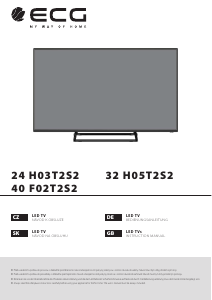 Manuál ECG 32 H05T2S2 LED televize