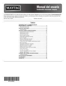 Manual de uso Maytag MMV4207JW Microondas