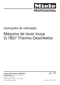 Manual Miele G 7857 Máquina de lavar louça