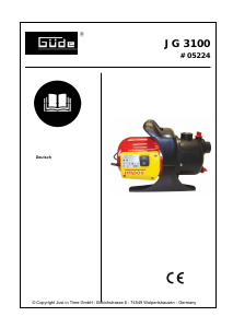 Bedienungsanleitung Güde JG 3100 Gartenpumpe