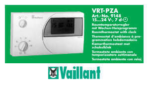 Handleiding Vaillant VRT PZA Thermostaat